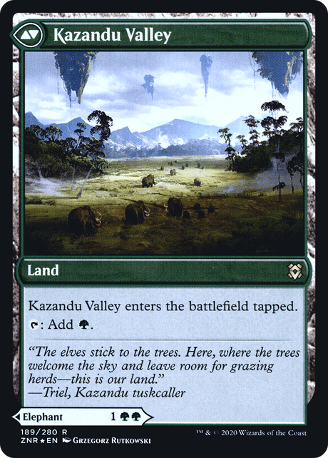 Kazandu Mammoth // Kazandu Valley - Prerelease Promo [PZNR-189s]