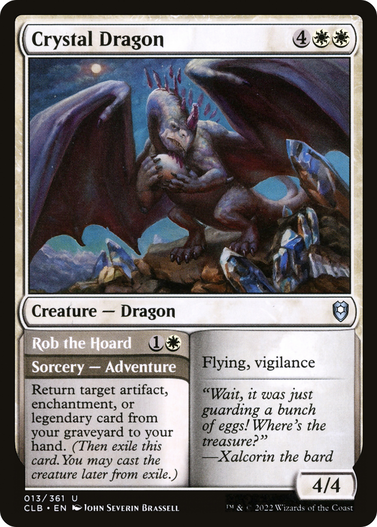 Crystal Dragon // Rob the Hoard [CLB-13]