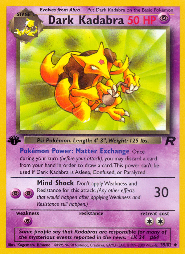 Dark Kadabra [BASE5-39]