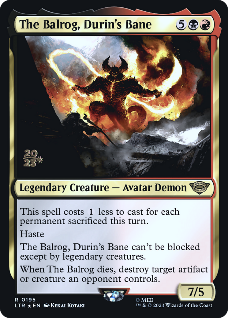 The Balrog, Durin's Bane - Prerelease Promo [PLTR-195s]