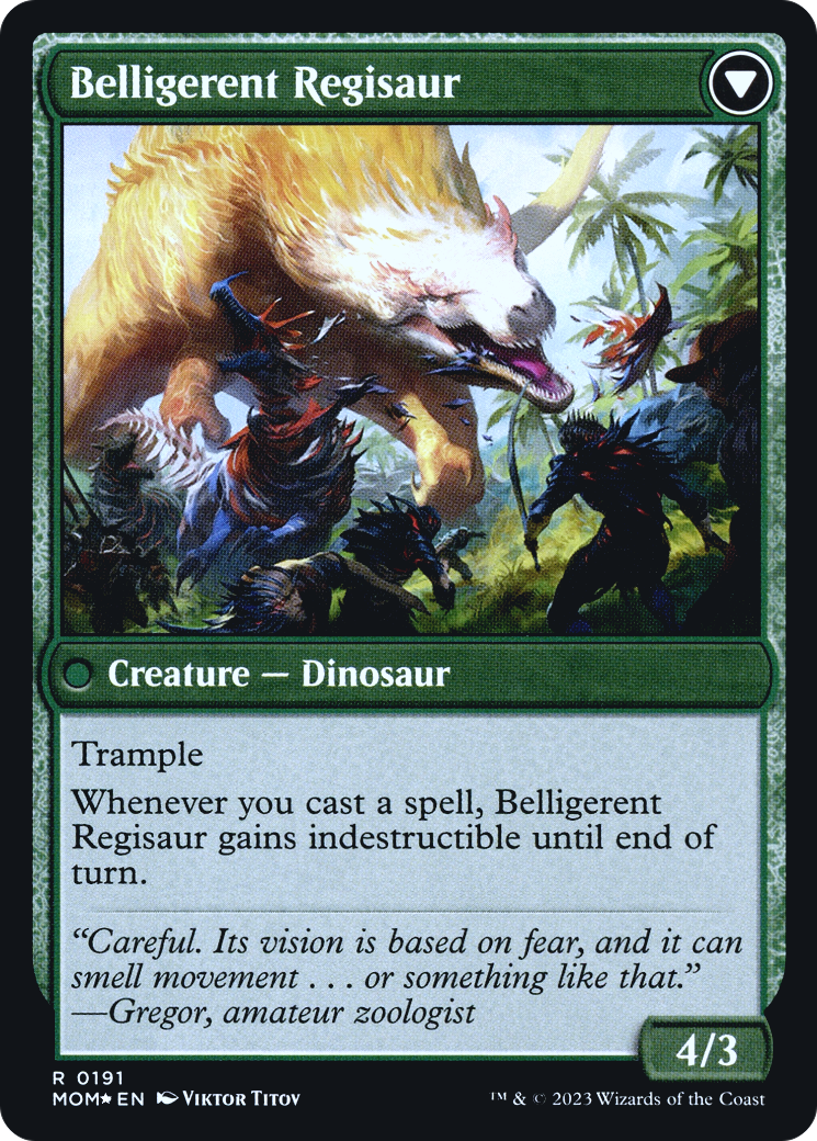 Invasion of Ixalan // Belligerent Regisaur - Prerelease Promo [PMOM-191s]