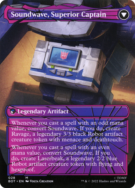 Soundwave, Sonic Spy // Soundwave, Superior Captain - Borderless [BOT-28]
