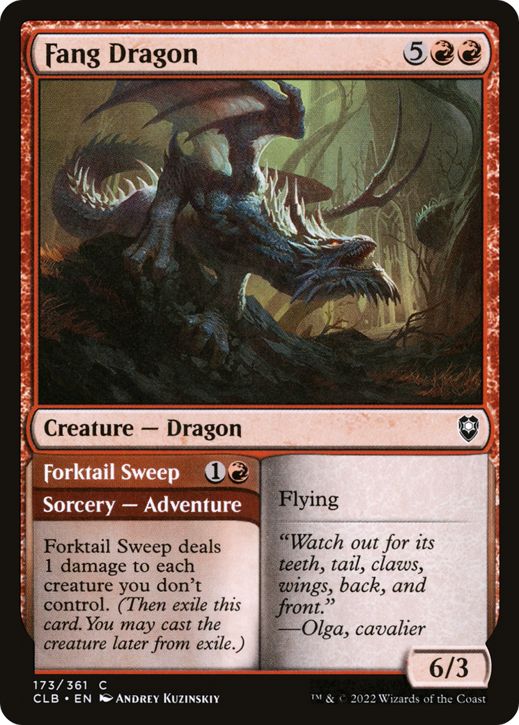 Fang Dragon // Forktail Sweep [CLB-173]