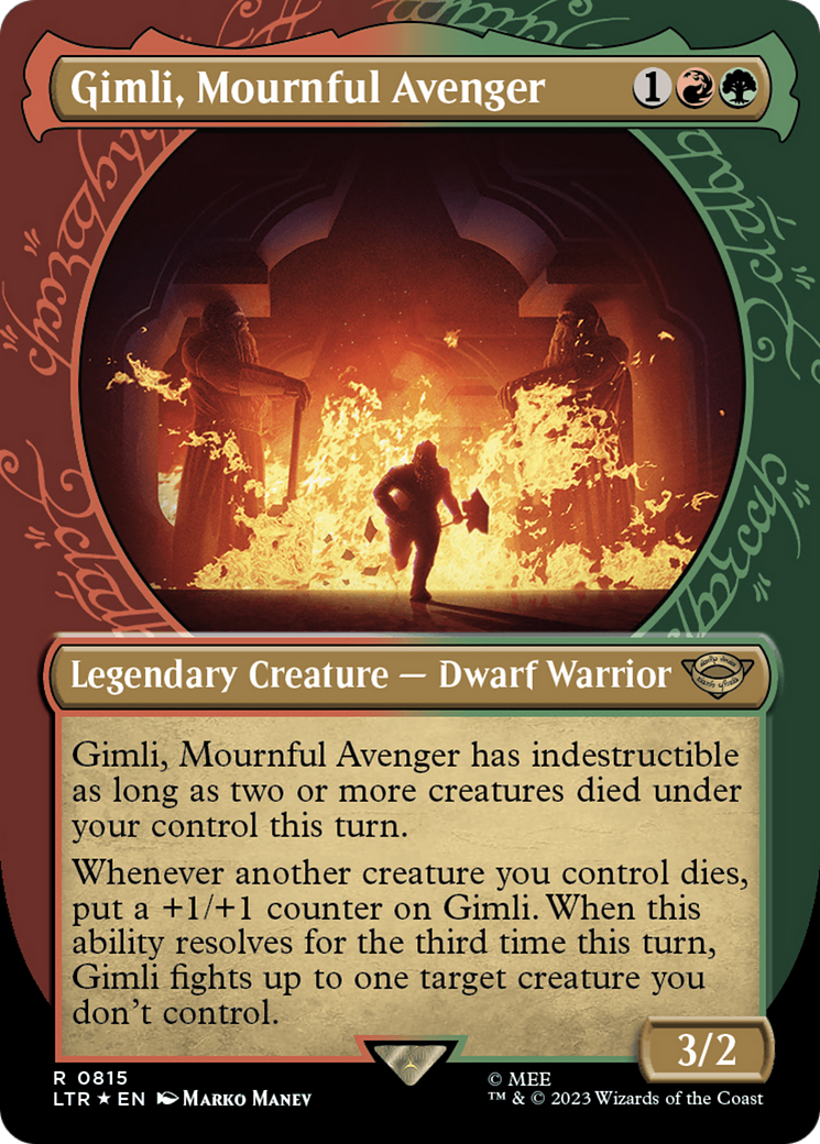 Gimli, Mournful Avenger - Borderless - Showcase - Surge Foil [LTR-815]