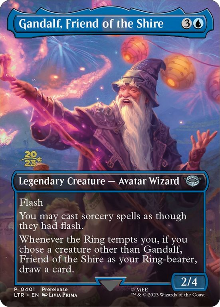 Gandalf, Friend of the Shire - Borderless - Prerelease Promo [PLTR-401s]