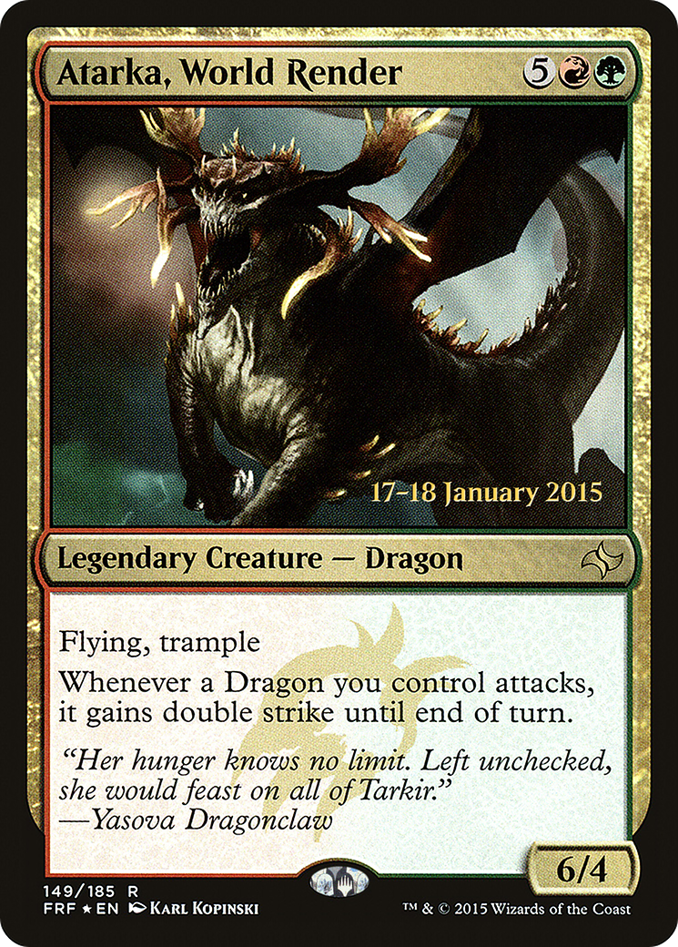 Atarka, World Render - Prerelease Promo [PFRF-149s]