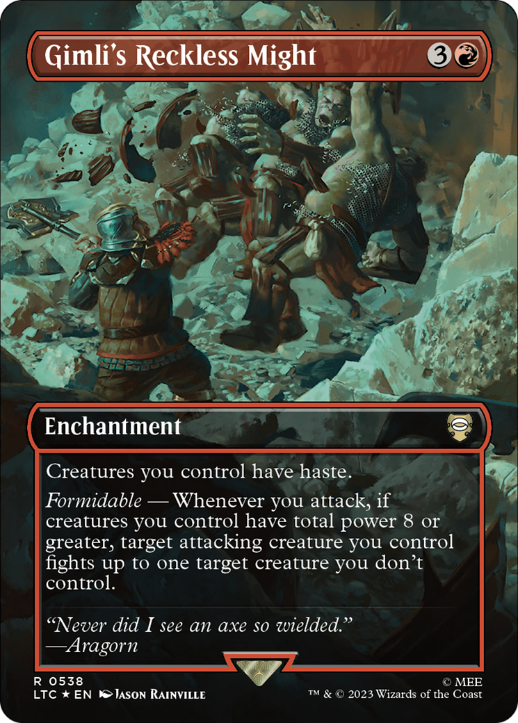 Gimli's Reckless Might - Borderless - Surge Foil [LTC-538]