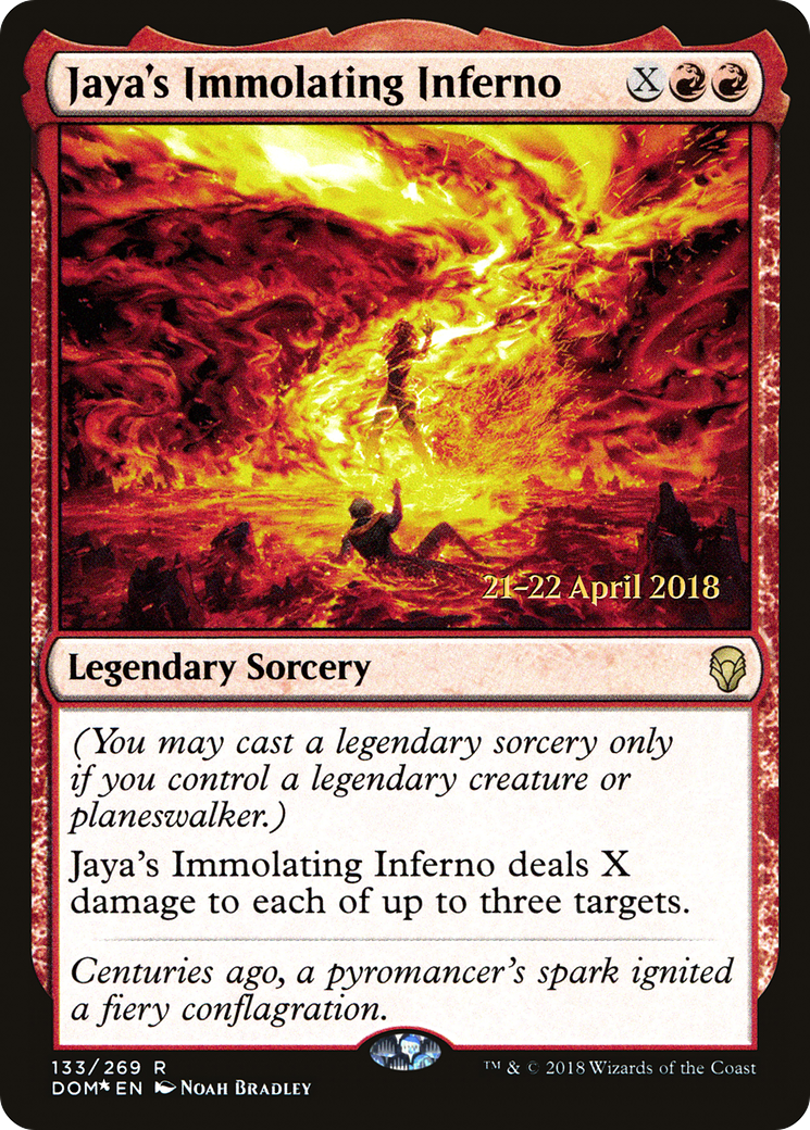 Jaya's Immolating Inferno - Prerelease Promo [PDOM-133s]