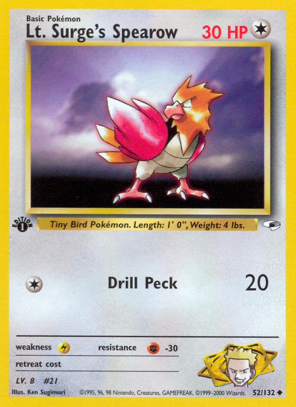 Lt. Surge's Spearow [GYM1-52]