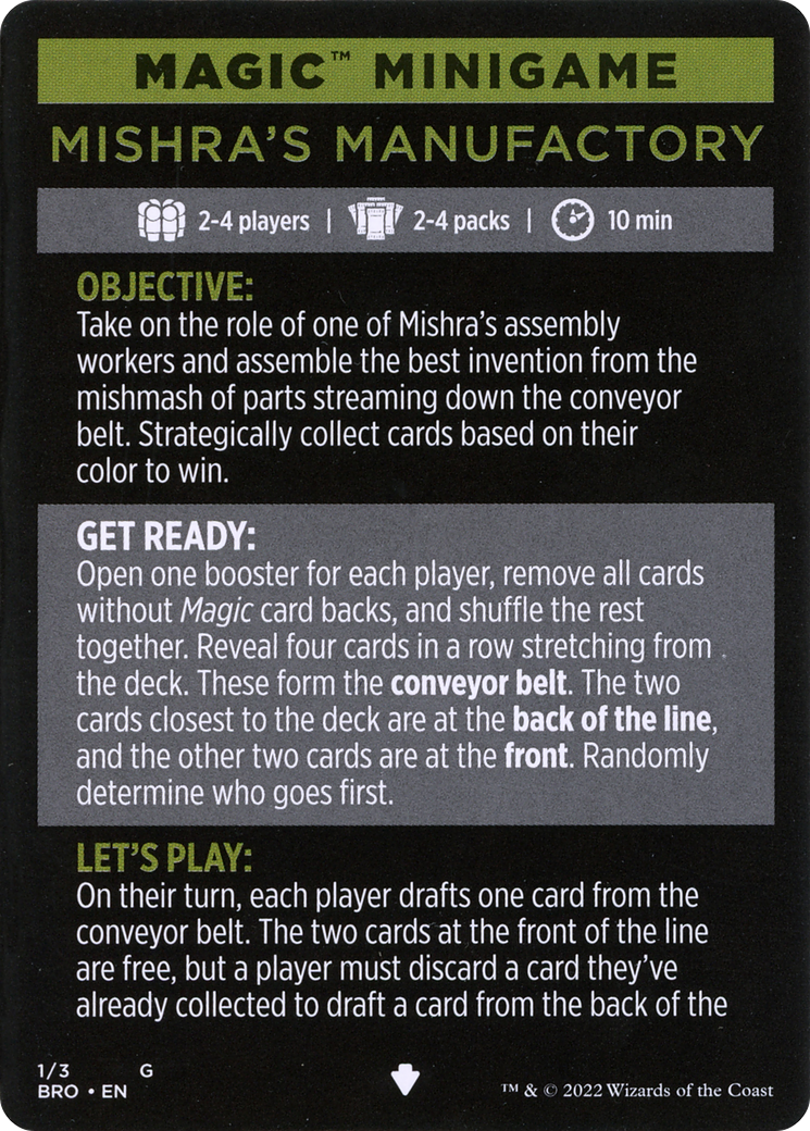 Mishra's Manufactory // Mishra's Manufactory (cont'd) [MBRO-1]