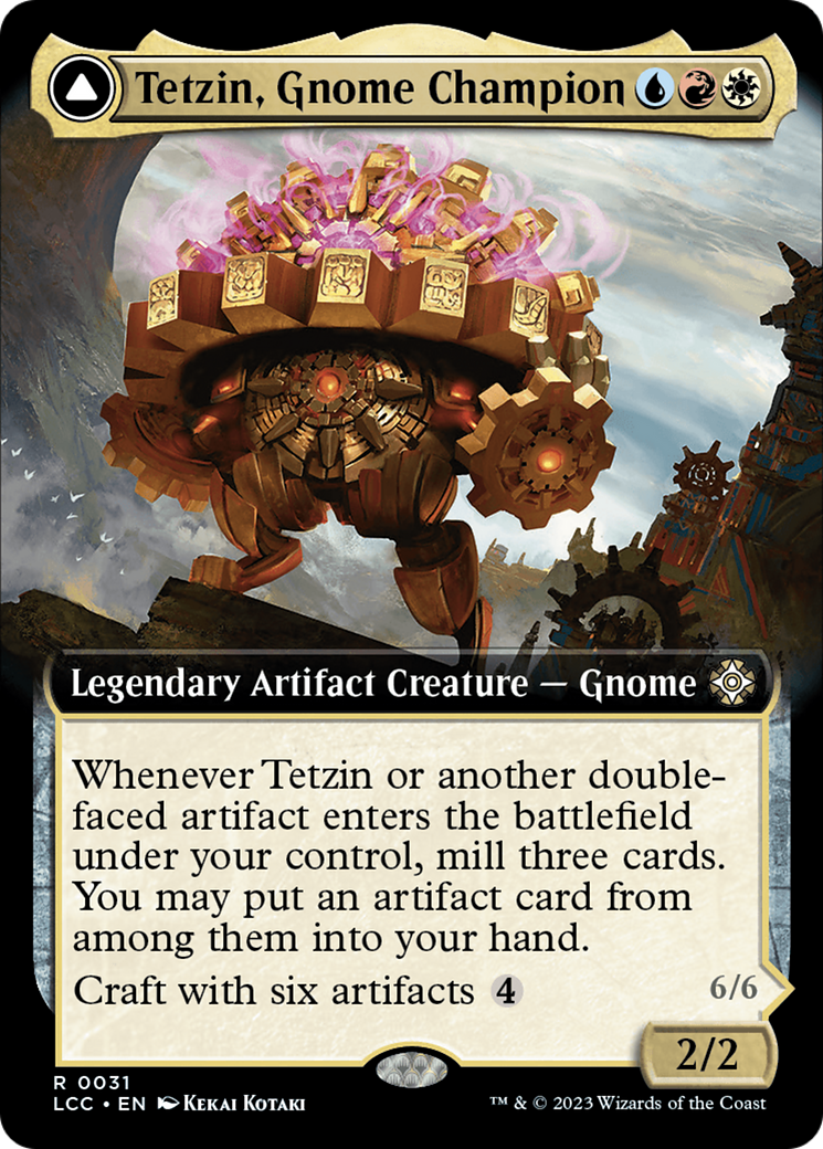 Tetzin, Gnome Champion // The Golden-Gear Colossus - Extended Art [LCC-31]