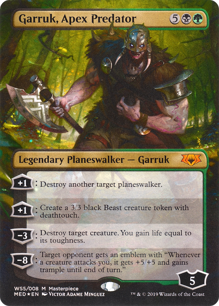 Garruk, Apex Predator - Borderless [MED-WS5]
