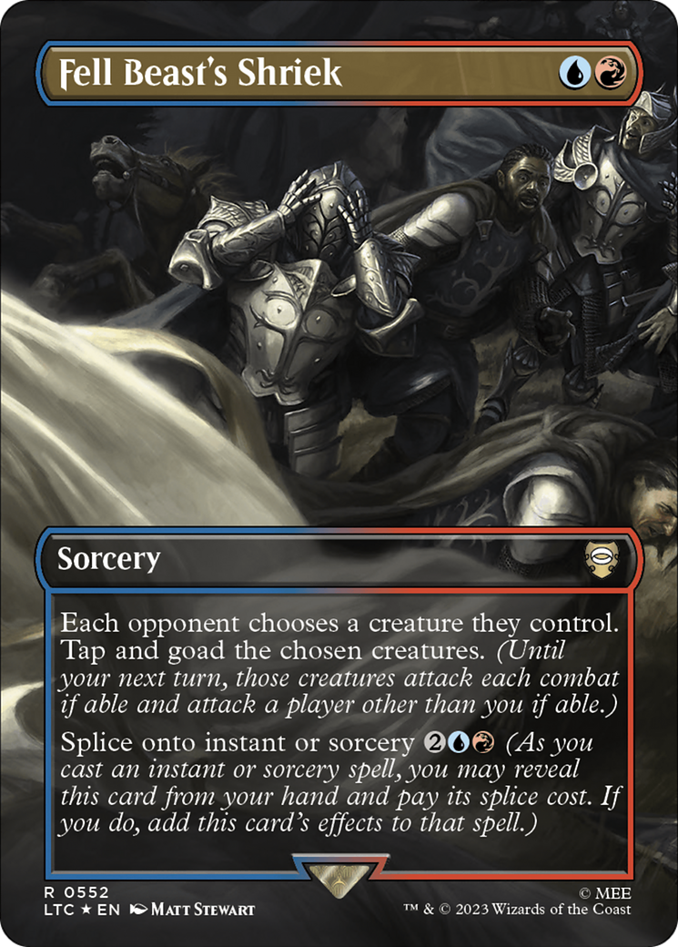 Fell Beast's Shriek - Borderless - Surge Foil [LTC-552]