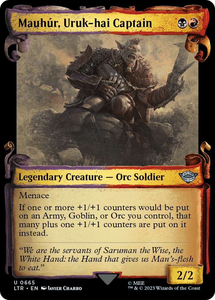 Mauhúr, Uruk-hai Captain - Scroll Showcase [LTR-665]