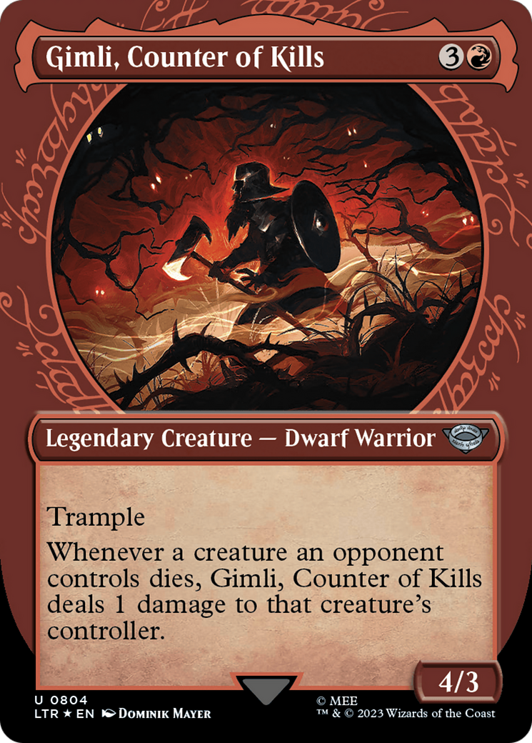 Gimli, Counter of Kills - Borderless - Showcase - Surge Foil [LTR-804]