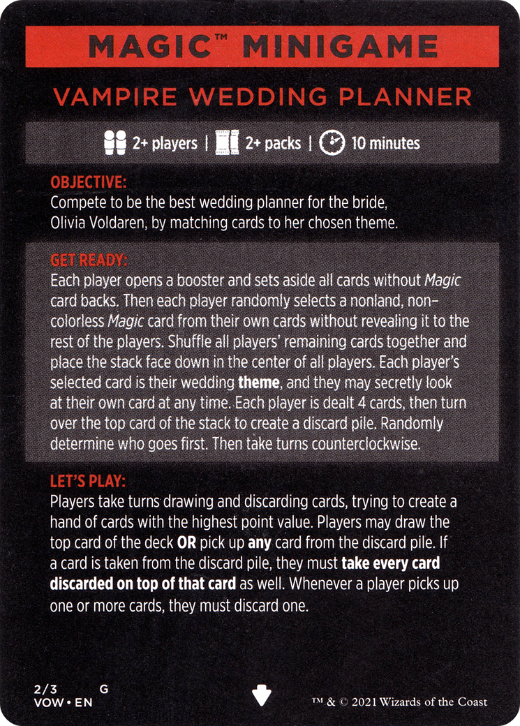 Vampire Wedding Planner // Vampire Wedding Planner (cont'd) [MVOW-2]