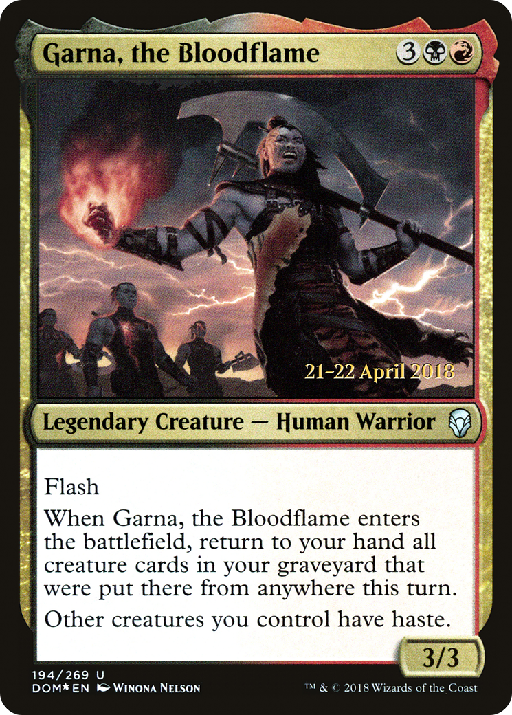 Garna, the Bloodflame - Prerelease Promo [PDOM-194s]