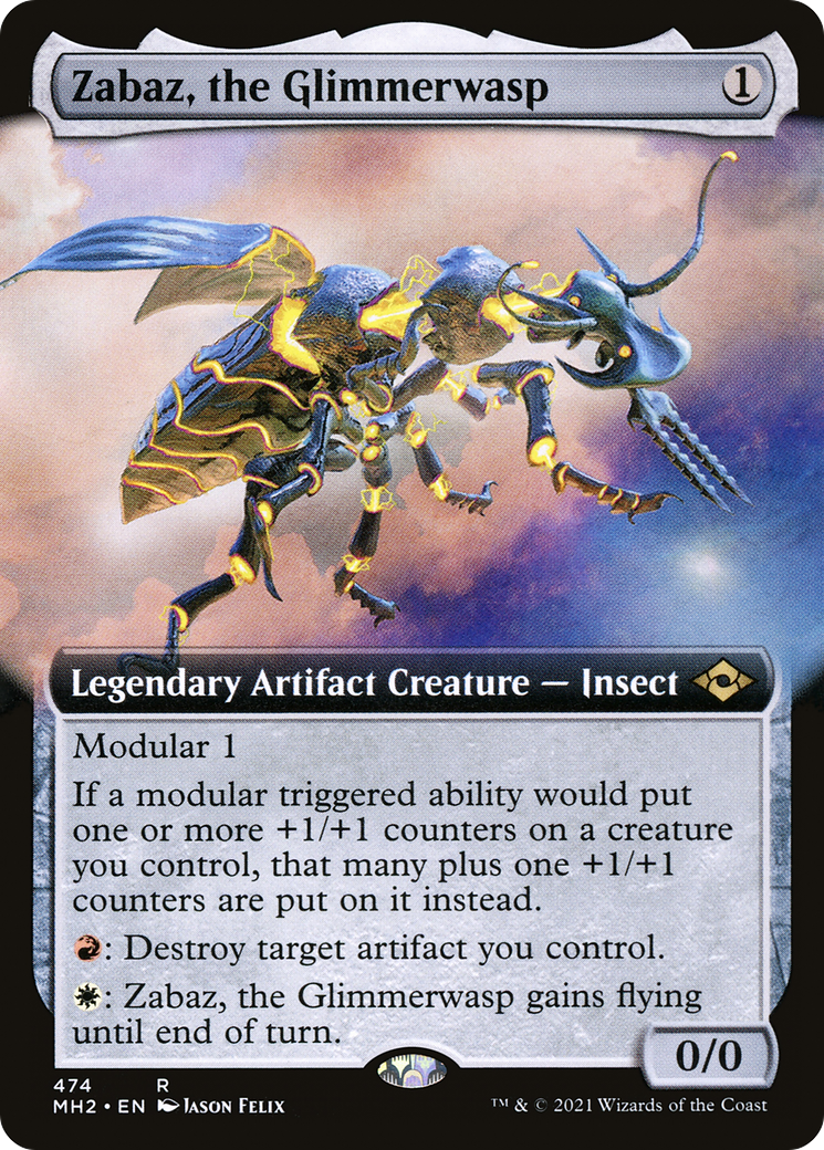Zabaz, the Glimmerwasp - Extended Art [MH2-474]