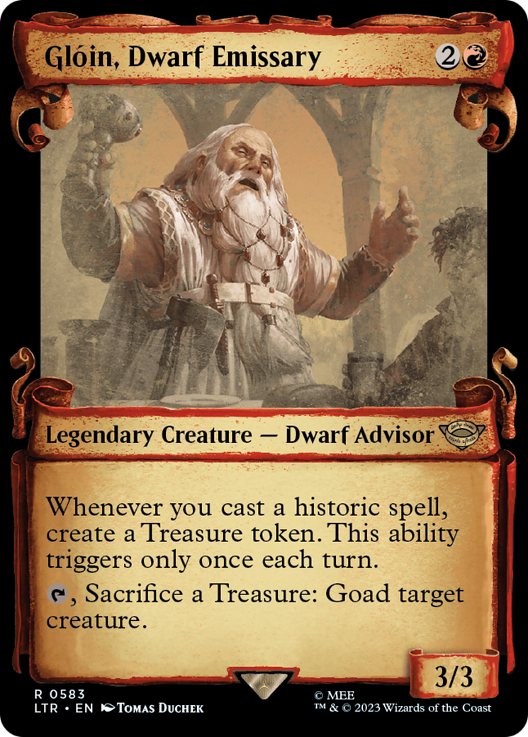 Glóin, Dwarf Emissary - Scroll Showcase [LTR-583]