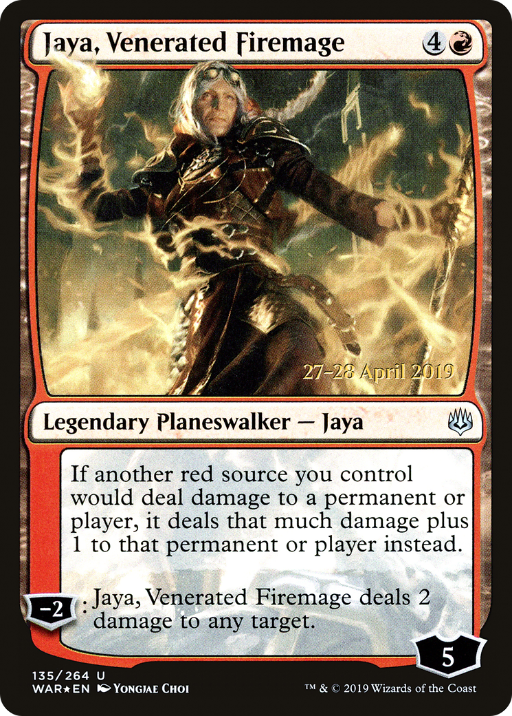 Jaya, Venerated Firemage - Prerelease Promo [PWAR-135s]