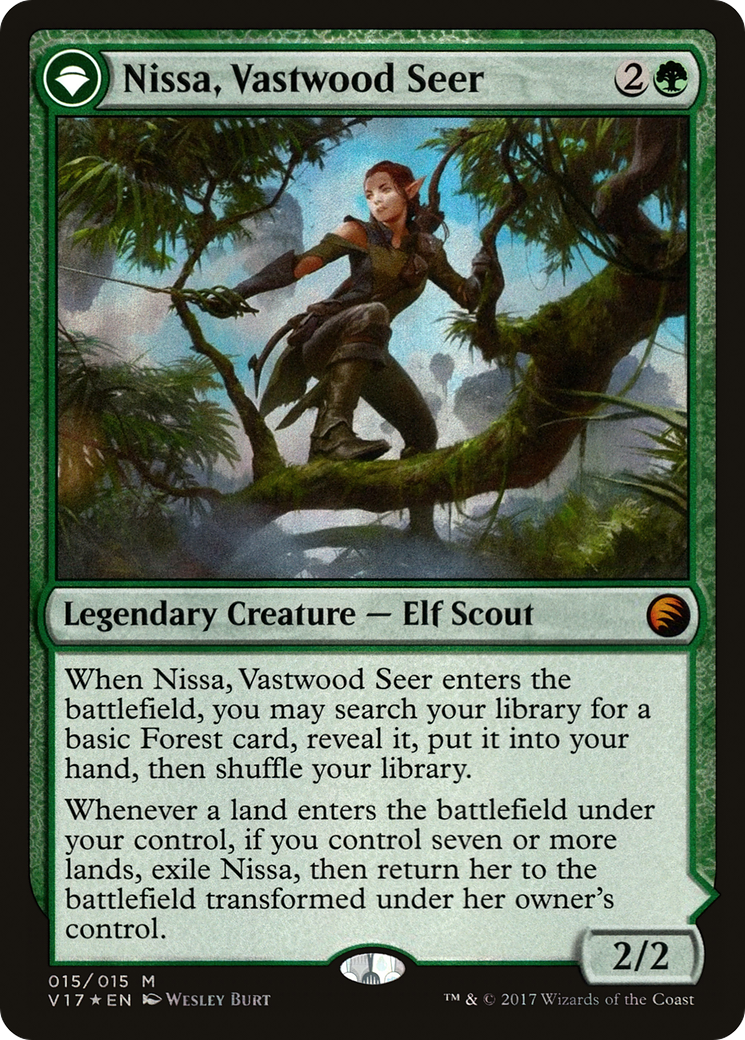 Nissa, Vastwood Seer // Nissa, Sage Animist [V17-15]