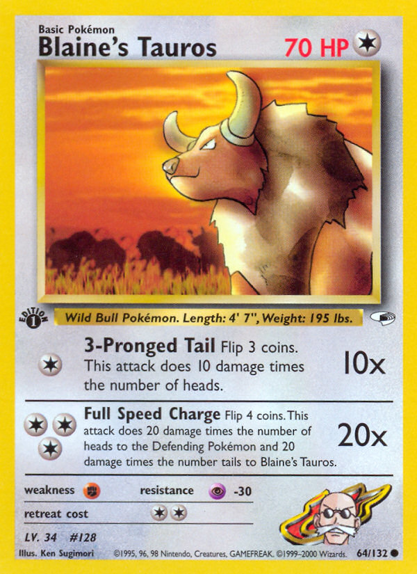 Blaine's Tauros [GYM1-64]