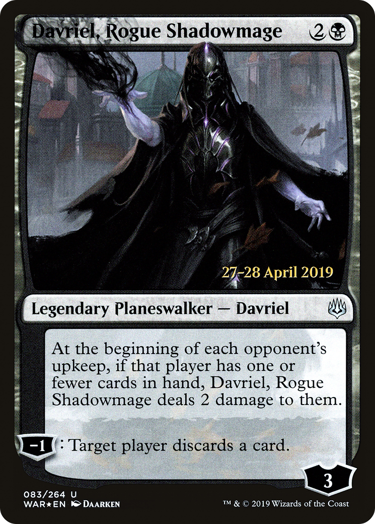 Davriel, Rogue Shadowmage - Prerelease Promo [PWAR-83s]