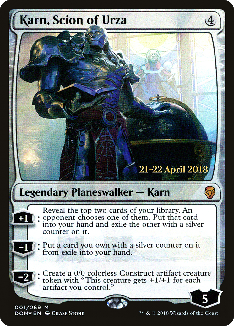 Karn, Scion of Urza - Prerelease Promo [PDOM-1s]