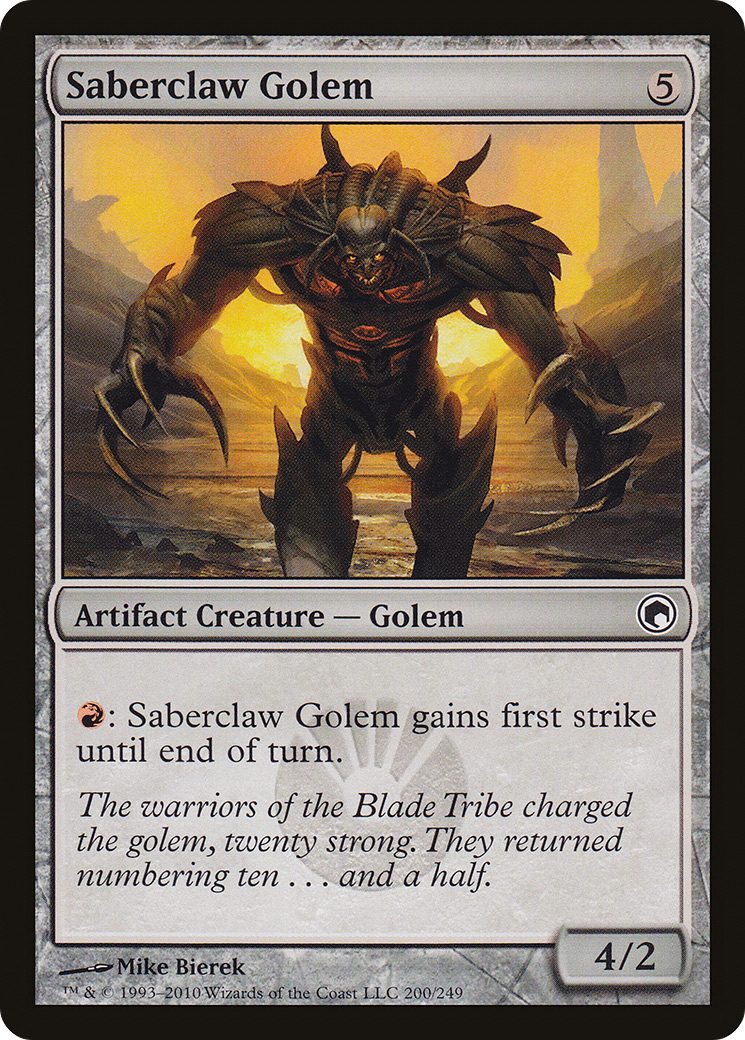 Saberclaw Golem [SOM-200]