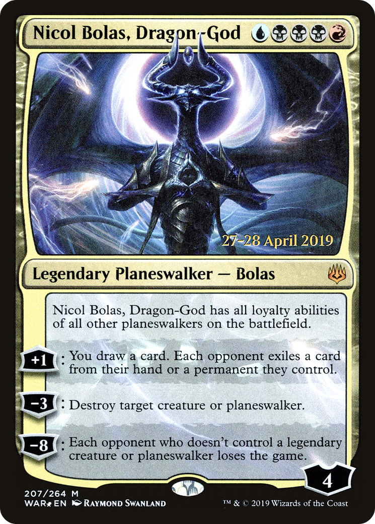Nicol Bolas, Dragon-God - Prerelease Promo [PWAR-207s]