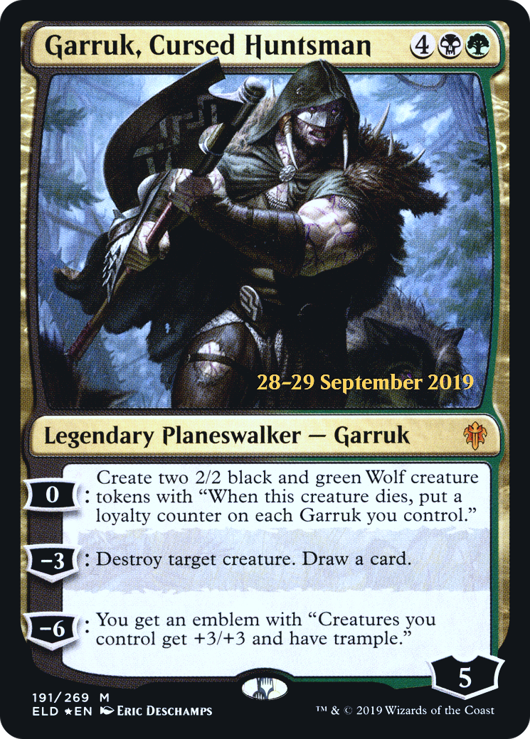 Garruk, Cursed Huntsman - Prerelease Promo [PELD-191s]