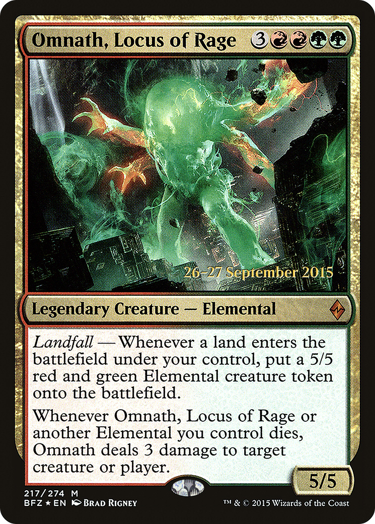Omnath, Locus of Rage - Prerelease Promo [PBFZ-217s]