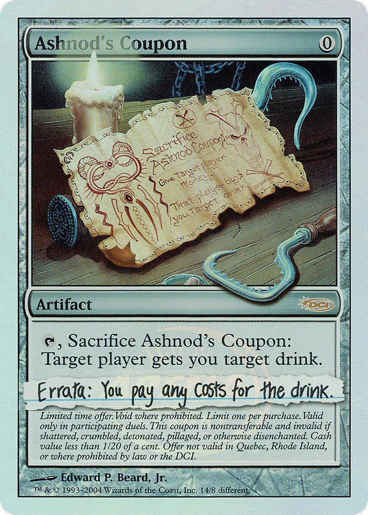 Ashnod's Coupon - Promo [PAL04-14]
