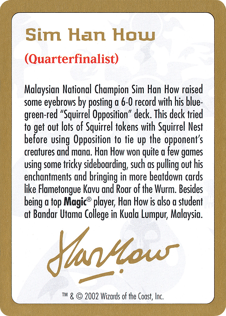 Sim Han How Bio [WC02-shh0a]