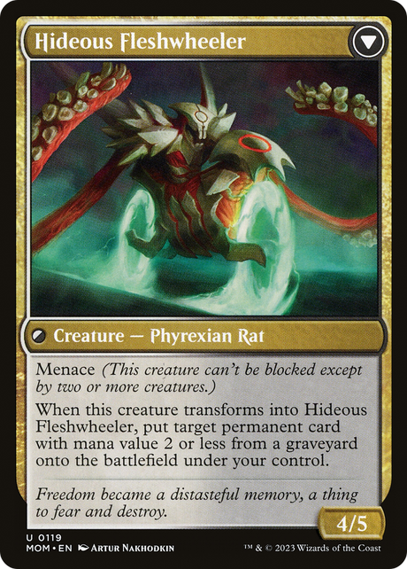 Nezumi Freewheeler // Hideous Fleshwheeler [MOM-119]