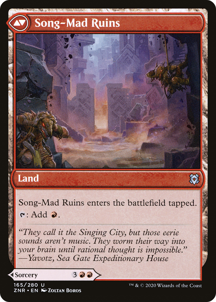 Song-Mad Treachery // Song-Mad Ruins [ZNR-165]