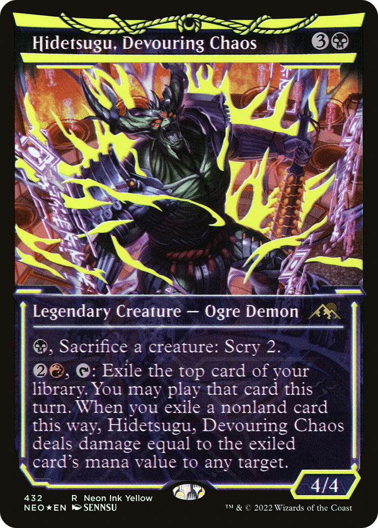 Hidetsugu, Devouring Chaos - Showcase - Neon Ink - Full Art [NEO-432]