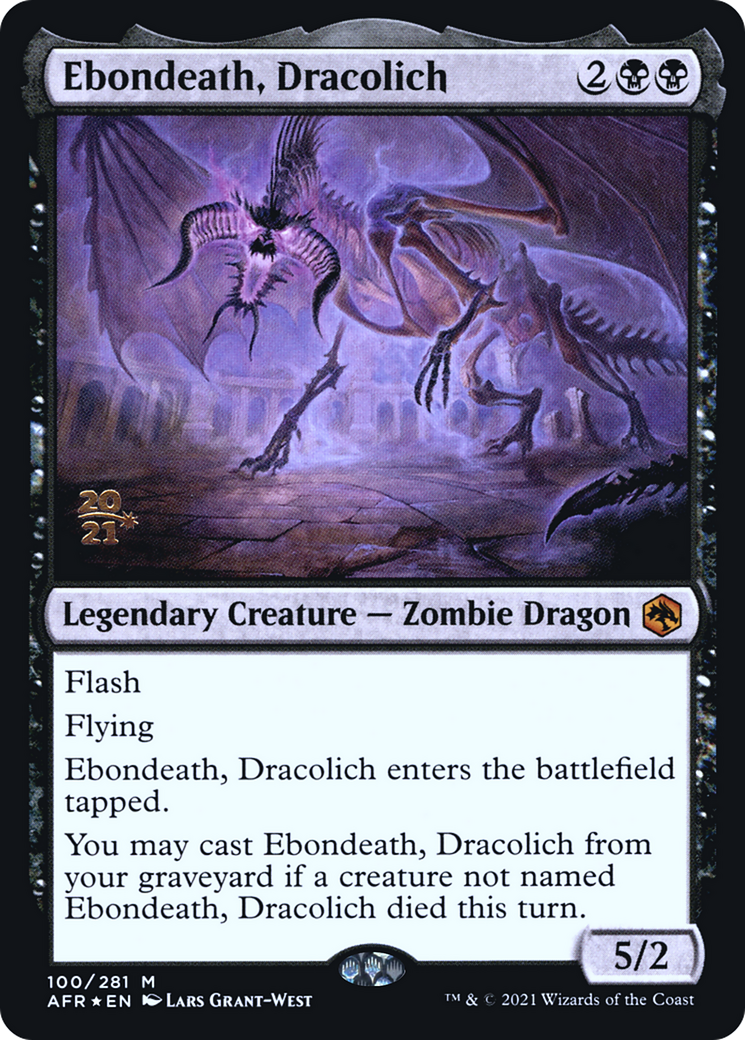 Ebondeath, Dracolich - Prerelease Promo [PAFR-100s]