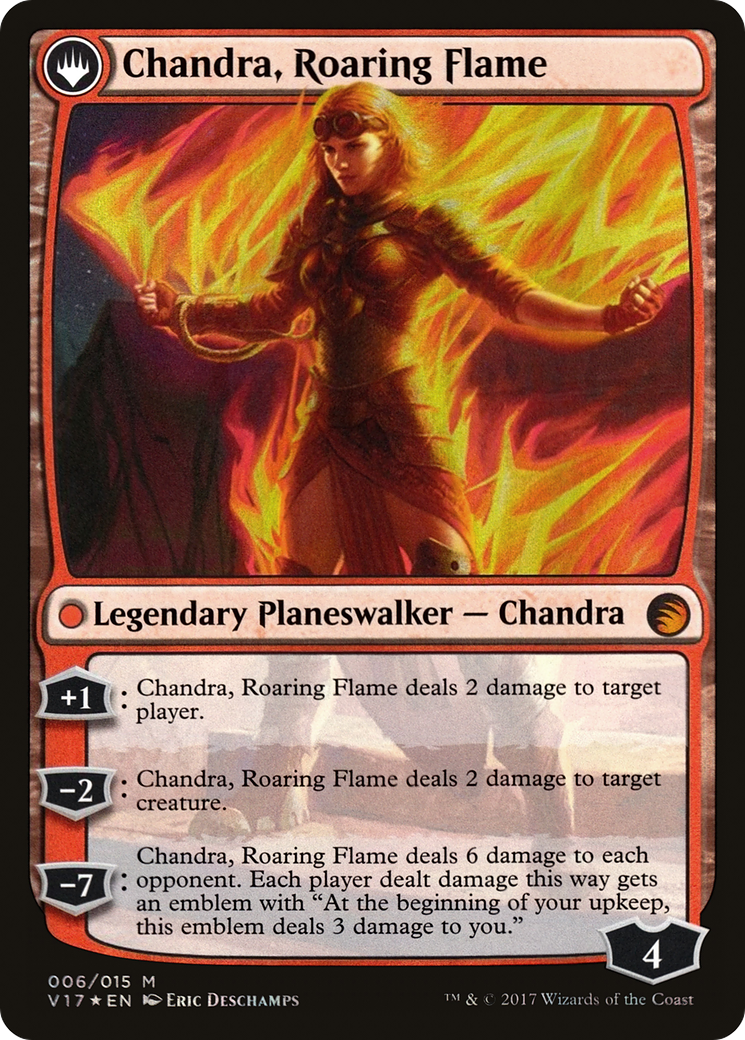 Chandra, Fire of Kaladesh // Chandra, Roaring Flame [V17-6]