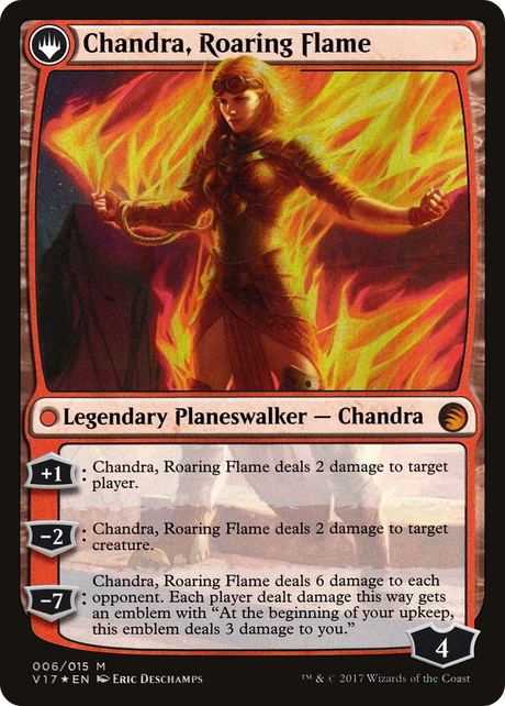 Chandra, Fire of Kaladesh // Chandra, Roaring Flame [V17-6]