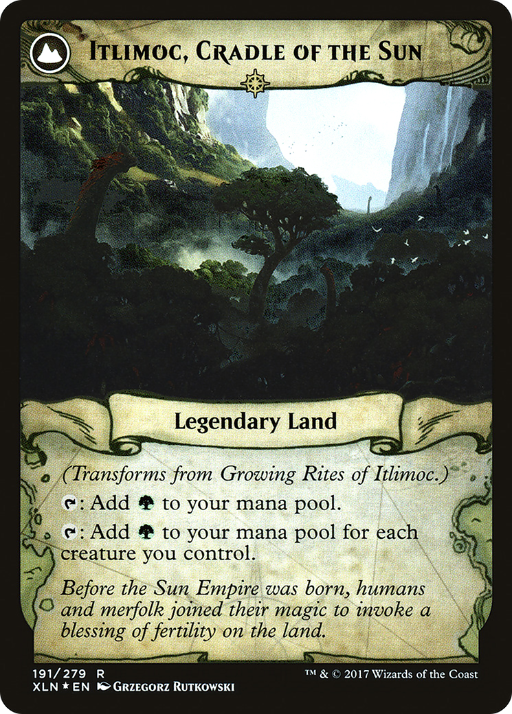 Growing Rites of Itlimoc // Itlimoc, Cradle of the Sun - Prerelease Promo [PXLN-191s]