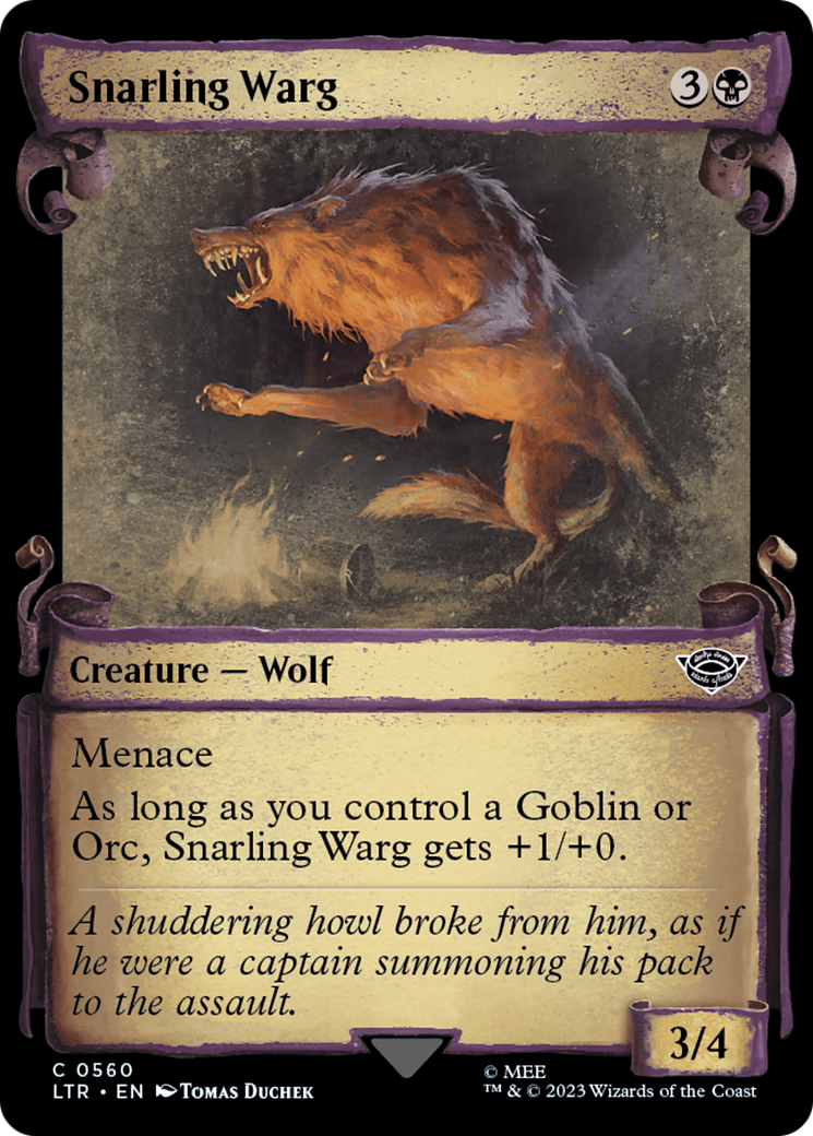Snarling Warg - Scroll Showcase [LTR-560]