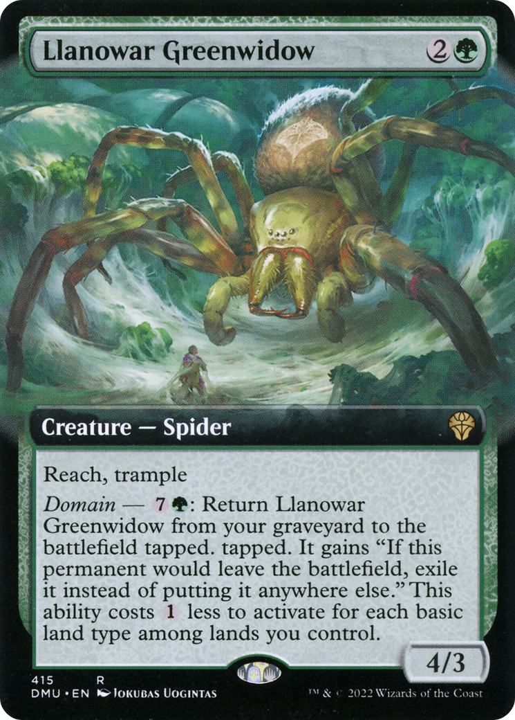 Llanowar Greenwidow - Extended Art [DMU-415]