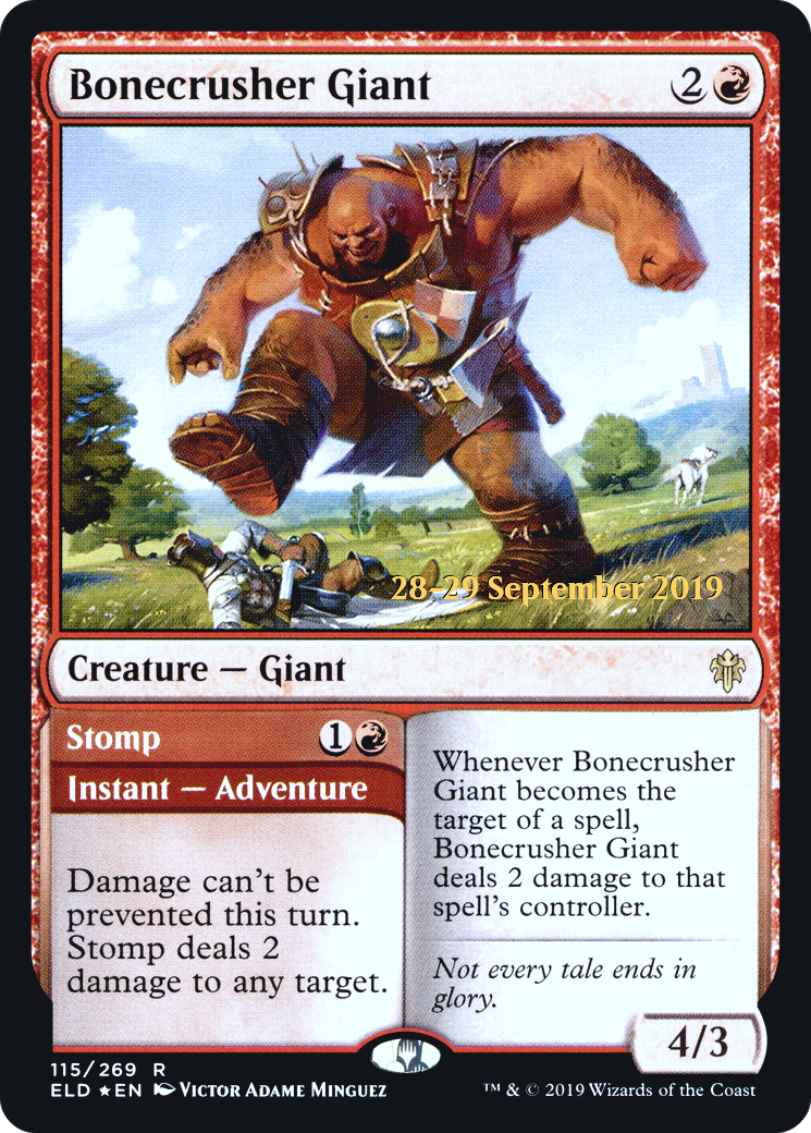 Bonecrusher Giant // Stomp - Prerelease Promo [PELD-115s]