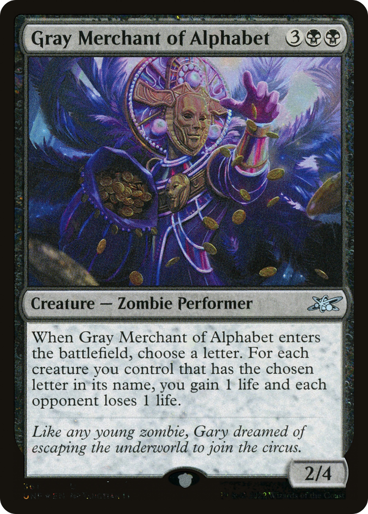 Gray Merchant of Alphabet - Galaxy Foil [UNF-361]