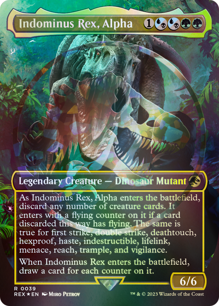 Indominus Rex, Alpha - Borderless - Embossed [REX-39]