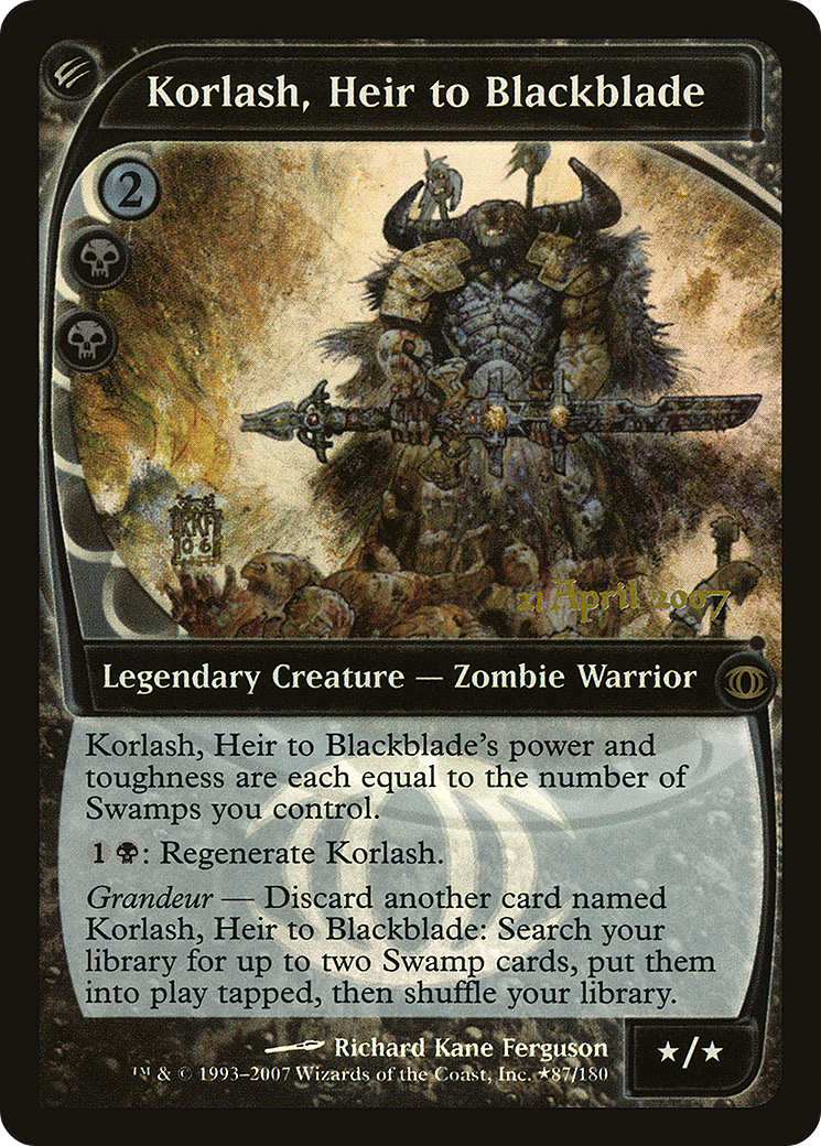 Korlash, Heir to Blackblade - Prerelease Promo [PFUT-87★]