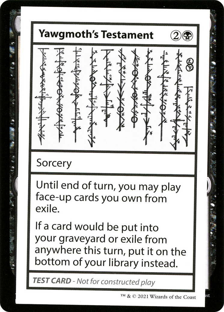 Yawgmoth's Testament [CMB2-52]