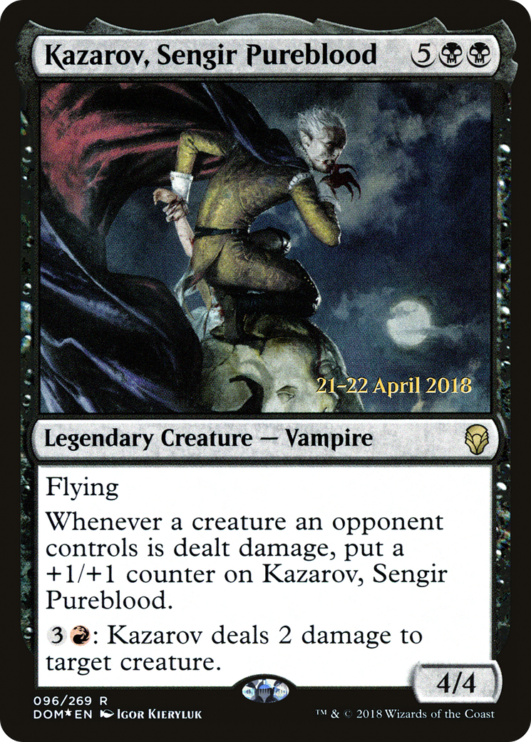 Kazarov, Sengir Pureblood - Prerelease Promo [PDOM-96s]
