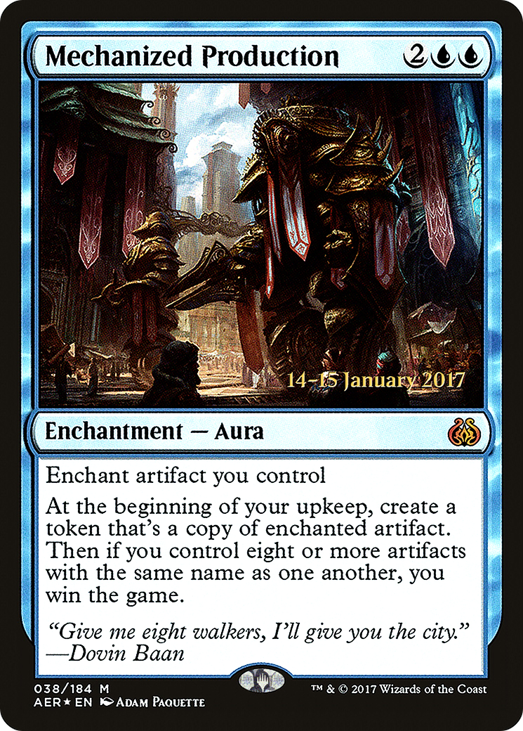 Mechanized Production - Prerelease Promo [PAER-38s]